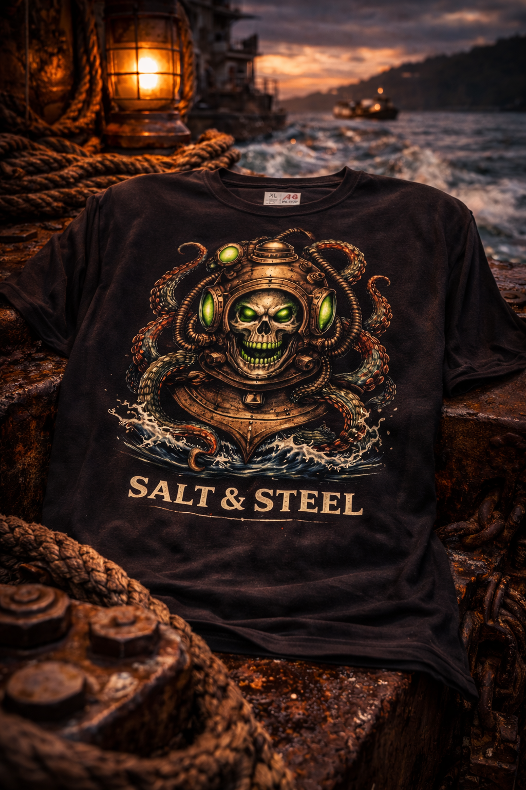 Skull Diver performance crew neck t-shirt