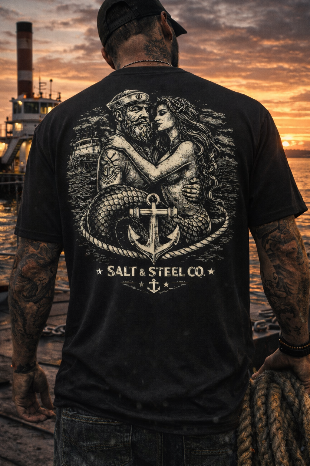 Sailor & Mermaid performance crew neck t-shirt