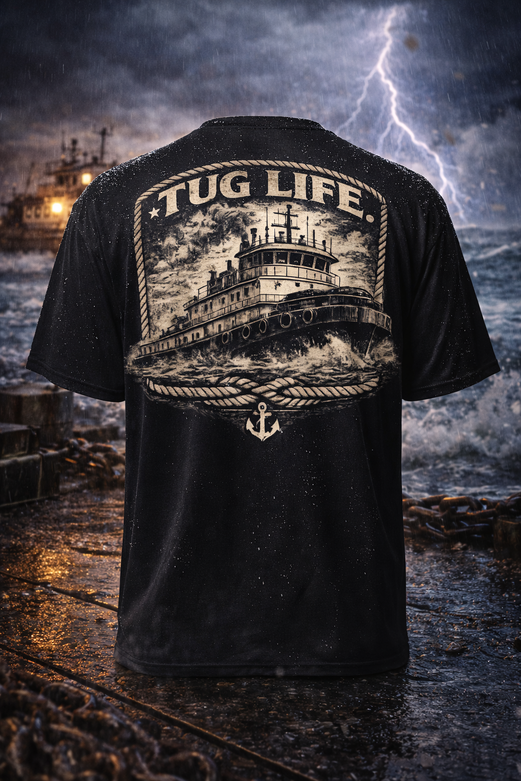 Tug Life Unisex performance crew neck t-shirt