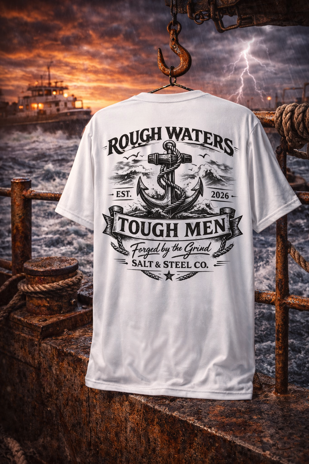 Rough Waters performance crew neck t-shirt